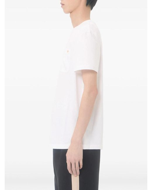 Valentino Garavani White T-Shirt Jersey Vgold for men