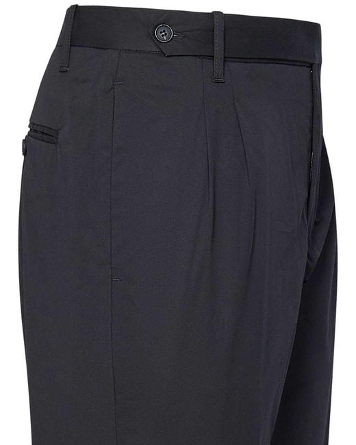 Franzese Collection Blue Pleat Trousers for men