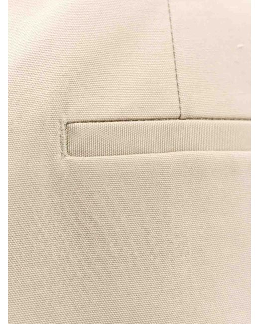 Ferragamo Natural Cotton Bermuda Shorts for men
