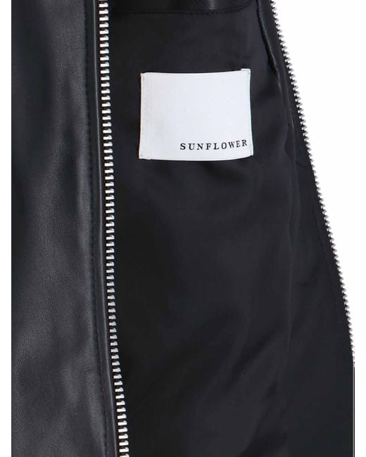 sunflower Black Leather Jacket for men