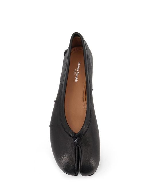 Maison Margiela Black Leather Tabi Ballerinas