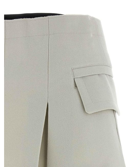 Sacai Gray 'Melton' Skort