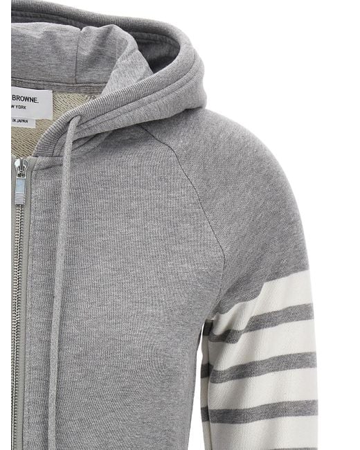 Thom Browne Gray Logo Hoodie