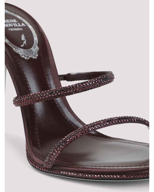 Rene Caovilla Red Ren Caovilla High-Heel Sandal