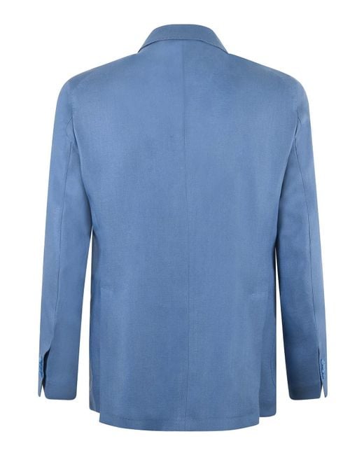 Tagliatore Blue Linen Jacket for men