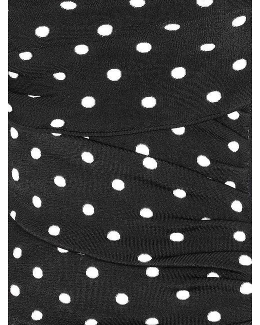 Self-Portrait Black Polka Dot Mini Dress