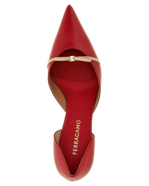 Ferragamo Red Gyoia Pumps