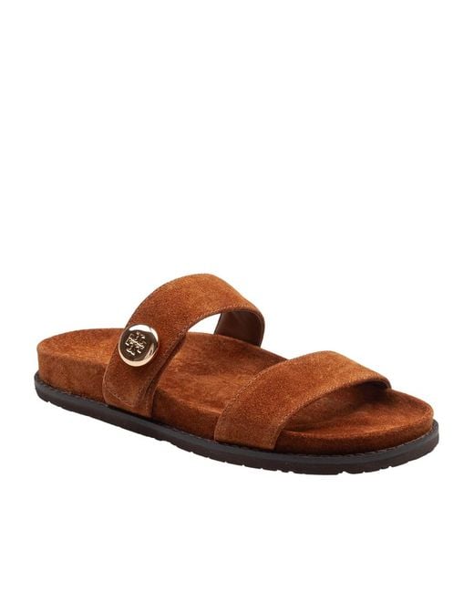 Tory Burch Brown Romy Sport Slide
