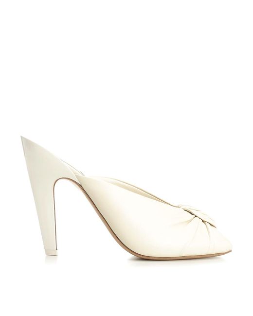 Chloé White Suzie Heeled Sabot