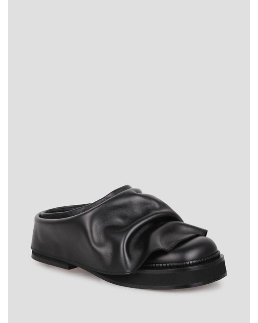 The Attico Black Sporty Ines Sandal Slider