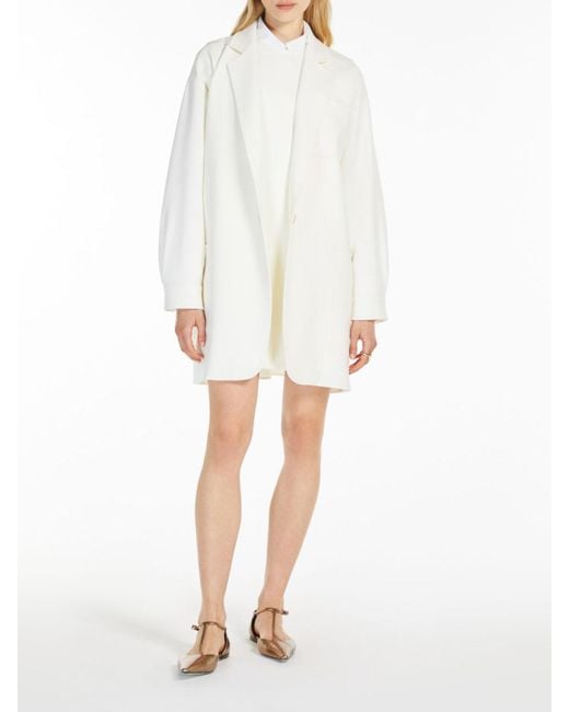 Max Mara White Oversized Jacket