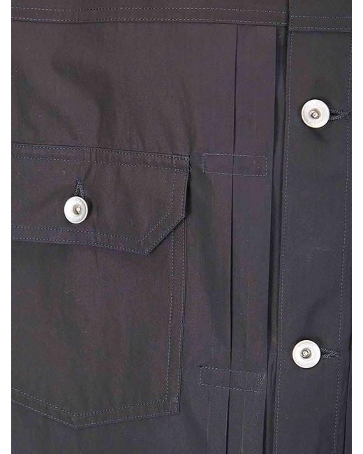 Sacai Gray Cotton Typewriter Jacket for men