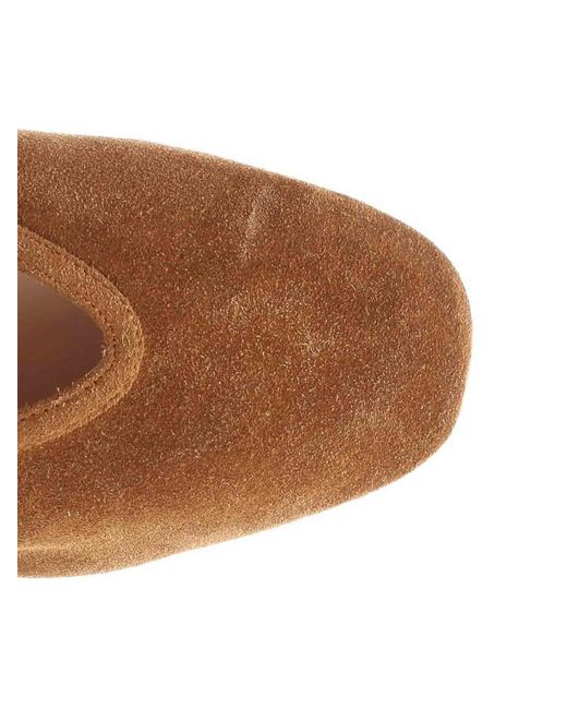 Le Monde Beryl Brown Luna Suede Ballerinas