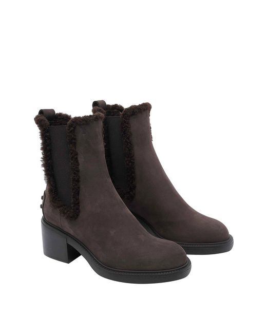 Tod's Black Suede Booties