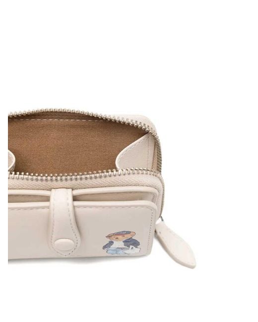 Polo Ralph Lauren White Spring Bear Small Wallet
