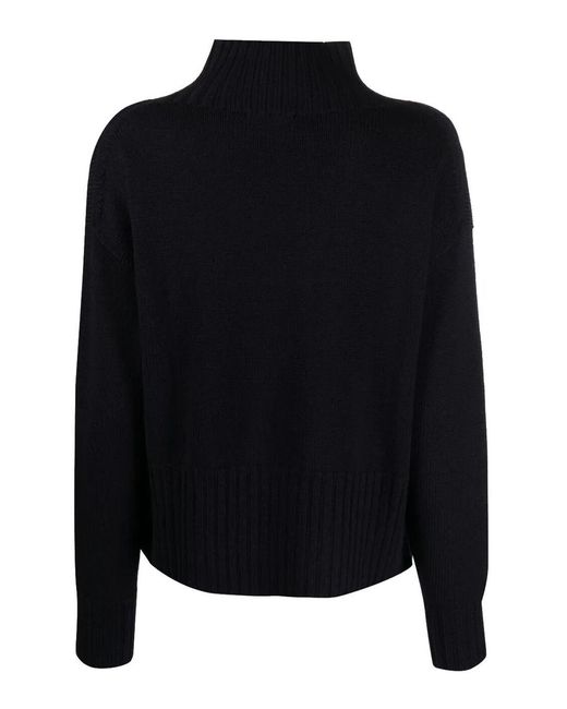 Drumohr Black Long Sleeve Turtle-Neck Sweater
