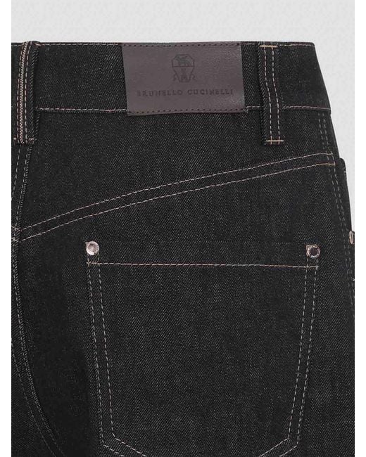 Brunello Cucinelli Blue Cotton Jeans