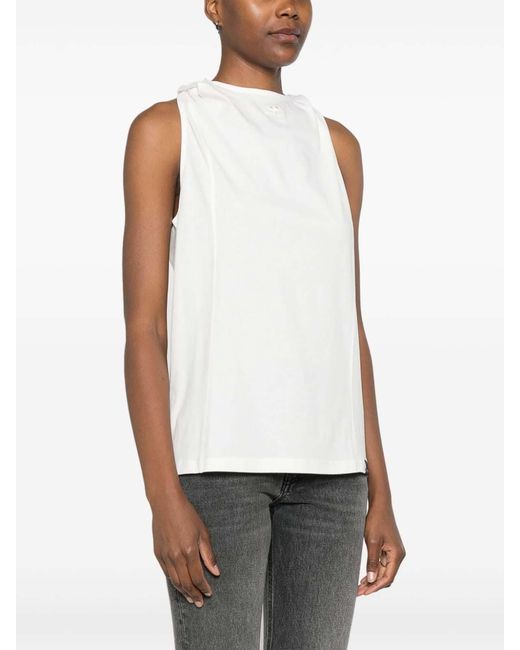 Courreges White Hooded Tank Top