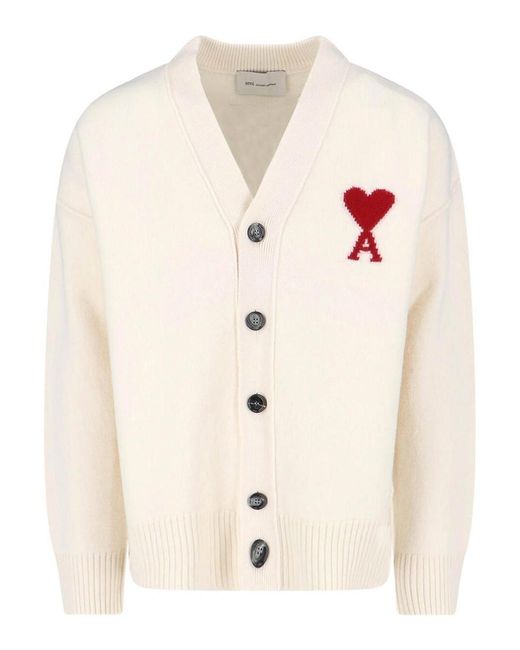 AMI Natural Ami De Cur Cardigan for men
