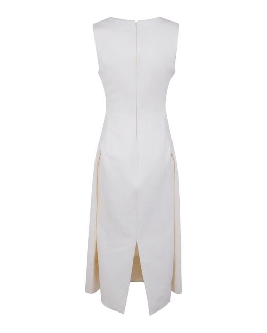 Jacquemus White La Robe Tablier Midi Dress