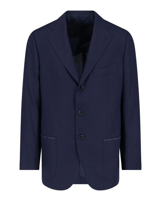 Cesare Attolini Blue Blazer Monopetto for men