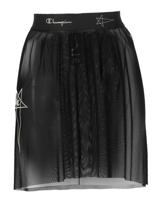 Rick Owens Black Logo Skirt