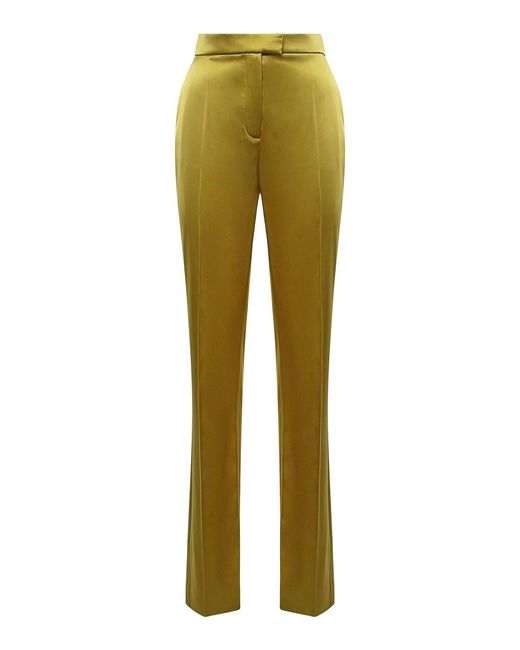 Valentino Garavani Green Stretch Double Duchesse Trousers