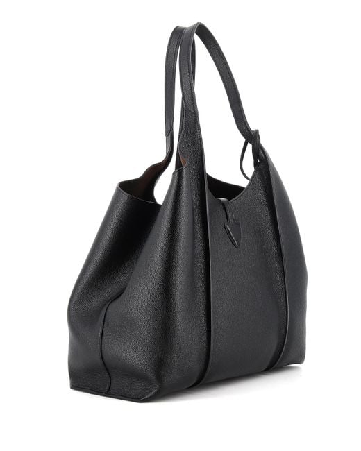 Tod's Black Hammered Leather Tote