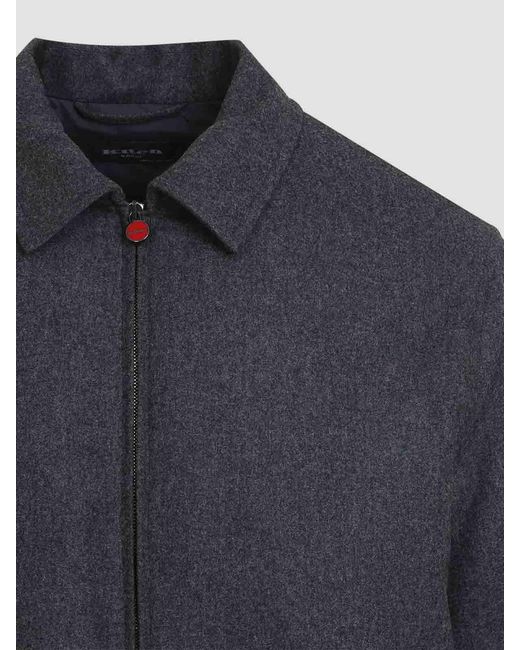 Kiton Blue Bomber Jacket for men