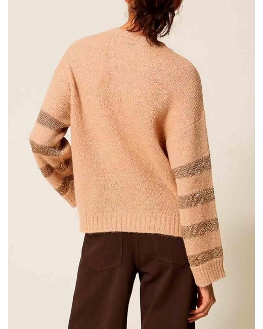 Twinset Natural Round Neck Sweater
