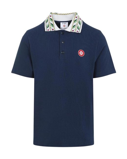 Casablanca Blue Classic Laurel Polo for men