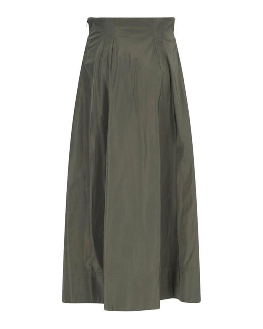 Aspesi Gray Nylon Maxi Skirt