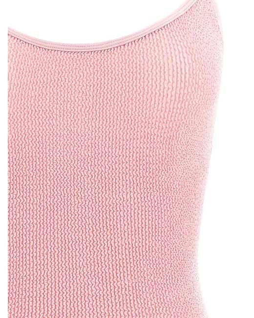 Hunza G Pink Pamela' One-Piece Swimsuit