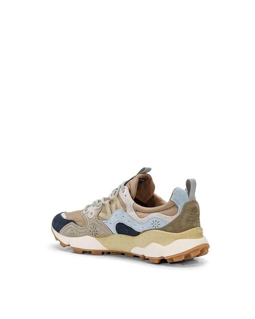 Flower Mountain White Panel Design Sneakers for men