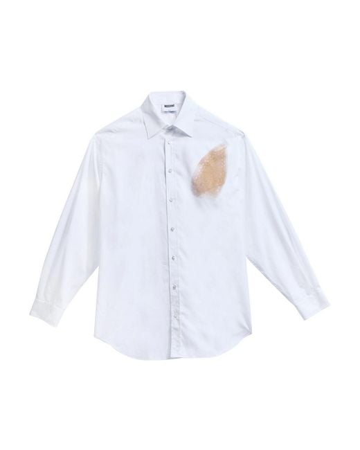 Moschino White Too Much Iron Shirt for men