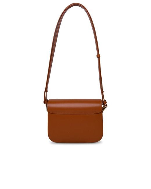 A.P.C. White Terracotta Leather Bag