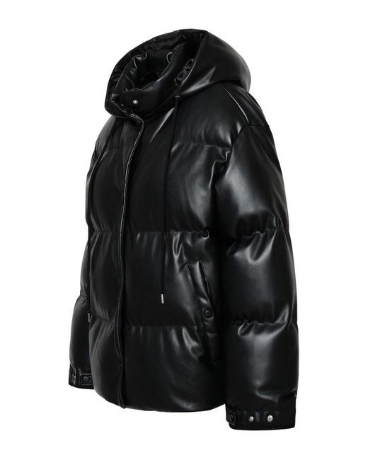 Stella McCartney Black Faux Leather Altermat Down Jacket
