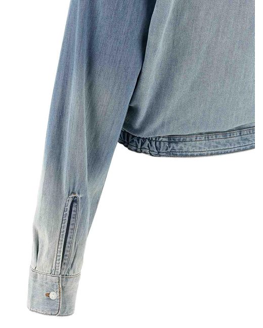 R13 Blue Wrap Around Shirt