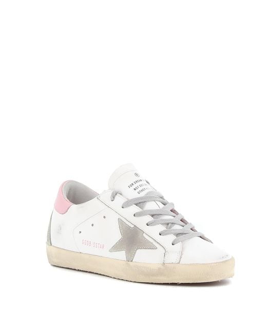 Golden Goose Deluxe Brand White Distressed Canvas Sneakers