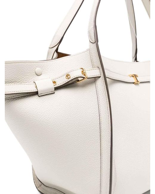 Tod's White Medium Leather Tote