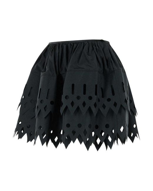 Blumarine Black Cut-out Mini Skirt