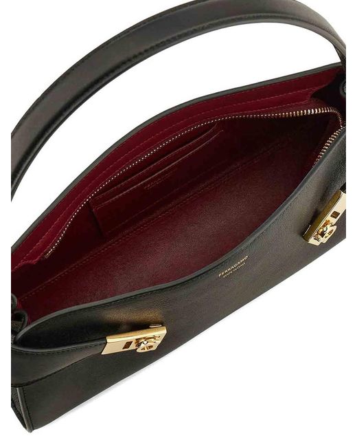 Ferragamo Black Hug East-West Shoulder Bag