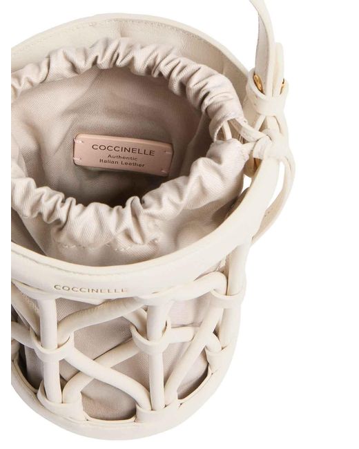 Coccinelle White Small Koi Bag