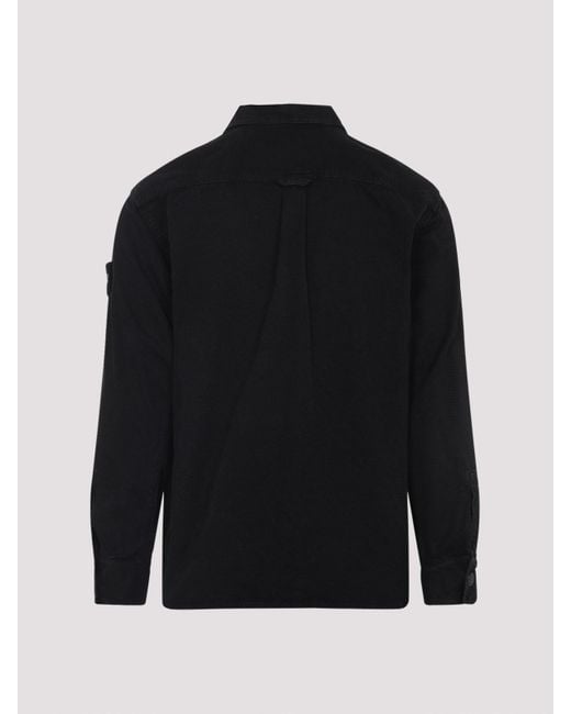 Stone Island Blue Cotton Shirt for men