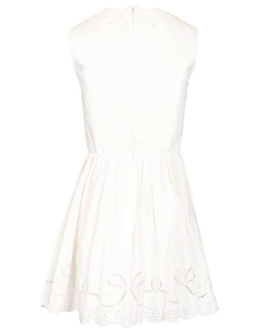 Self-Portrait White Mini Dress
