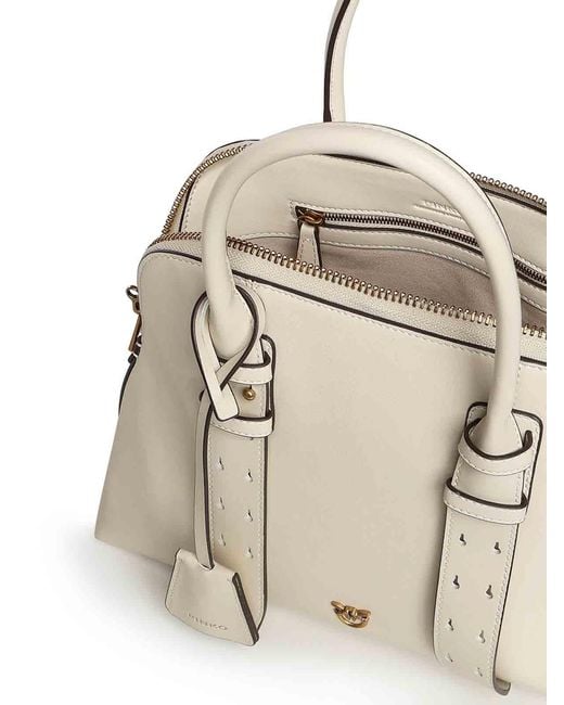 Pinko Natural Escape Bag Medium Leather Handbag