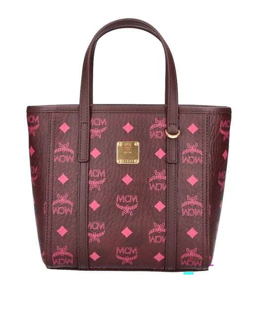 MCM Red Mini Toni Tote Bag