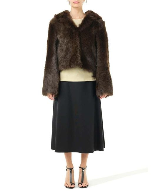 Loewe Black Shearling Hooded Jacket