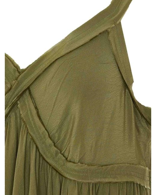 Essentiel Antwerp Green Martini Jacobean Maxi Dress