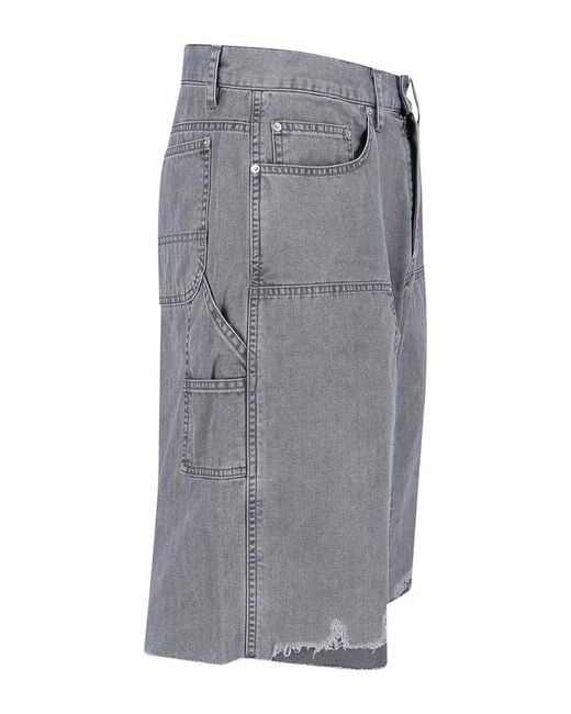 TONYWACK Gray Cargo Shorts for men